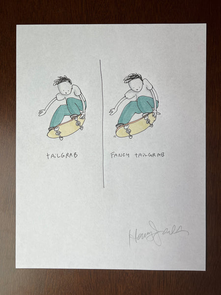 "Fancy Tailgrab" - Original 8.5x11" Drawing