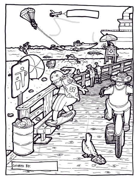 Coloring Page - Boardwalk