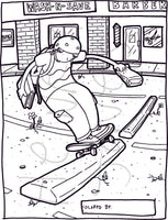 Coloring Page - Parking Lot Curb