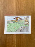 October 2027 Original Watercolor Illustration