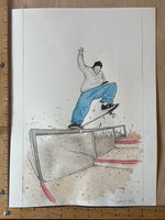 Original Water Color Illustration - April Skateboards 2023 Series 1