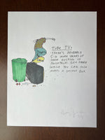 "Trash Day Spots" Series - Original 8.5x11" Drawings