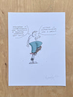 "Knowledge Vs. Wisdom" - Original 8.5x11" Drawing