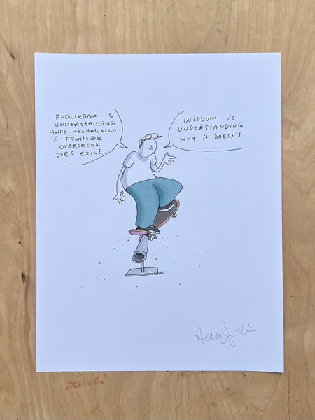 "Knowledge Vs. Wisdom" - Original 8.5x11" Drawing